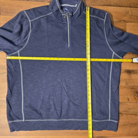 Tommy Bahamas navy blue quarter zip pull over size 3XL - Picture 6 of 7